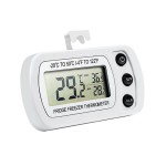 Thermometer for refrigerator, with mounting bracket, white color, model CT01